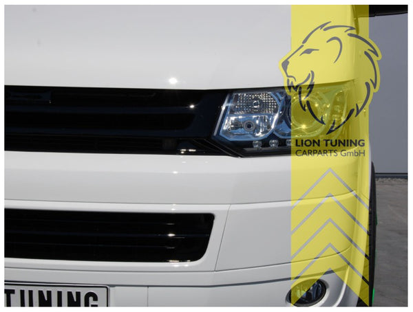 LT LED DRL Halo Angel Eye Headlights VW T5 Bus Camper Transporter Van Facelift black 09-15 LHD