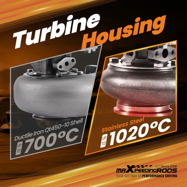 MXPR GT30 GT3076 Upgrade Turbo Charger 500HP Ball Bearing AR 0.82 Universal