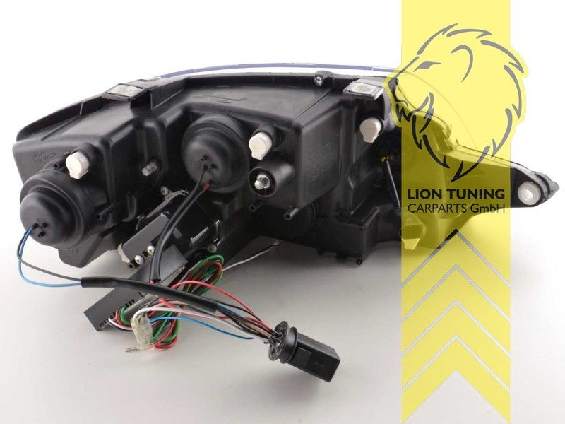 LT Pair LED Halo DRL Lightbar Headlights Audi TT 8N Coupe Cabrio black LHD