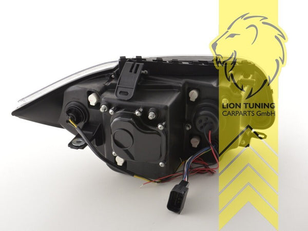 LT Pair LED DRL Halo Headlights BMW 1-Series E81 E82 E87 E88 03-12 Black LHD