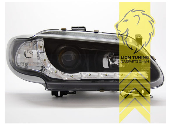 LT LED DRL Lightbar Headlights Renault Megane 1 MK1 Coach Cabrio black LHD