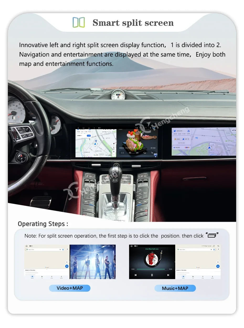 HC 12.3" Dual screen Porsche Panamera 10-16  Android 13 Carplay 4G 8Core 8x128G