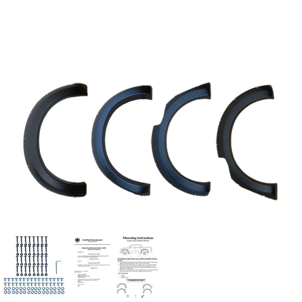 OW Fender Flares Wide Arch Kit NP300 D23 2017-2021 ABE TUV Matte Black ABS