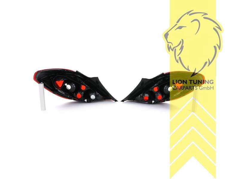 LT Pair Halogen Rear Lights Vauxhall Opel Corsa D 06-14 red & black LHD