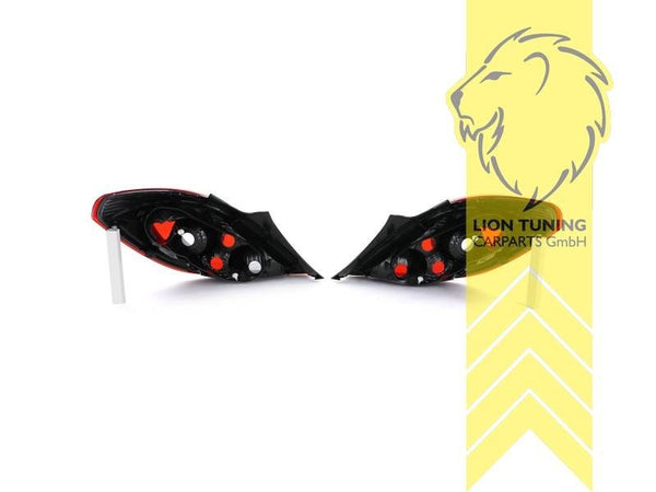 LT Pair Halogen Rear Lights Vauxhall Opel Corsa D 06-14 red & black LHD