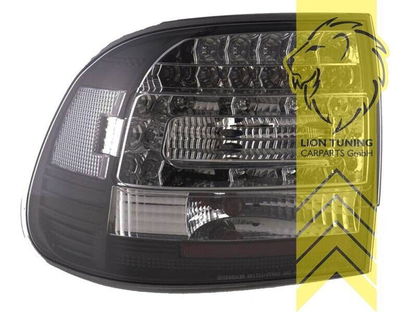 LT Pair LED Lightbar Rear Lights Tail Porsche Cayenne 1 MK1 9PA 02-07 smoke LHD