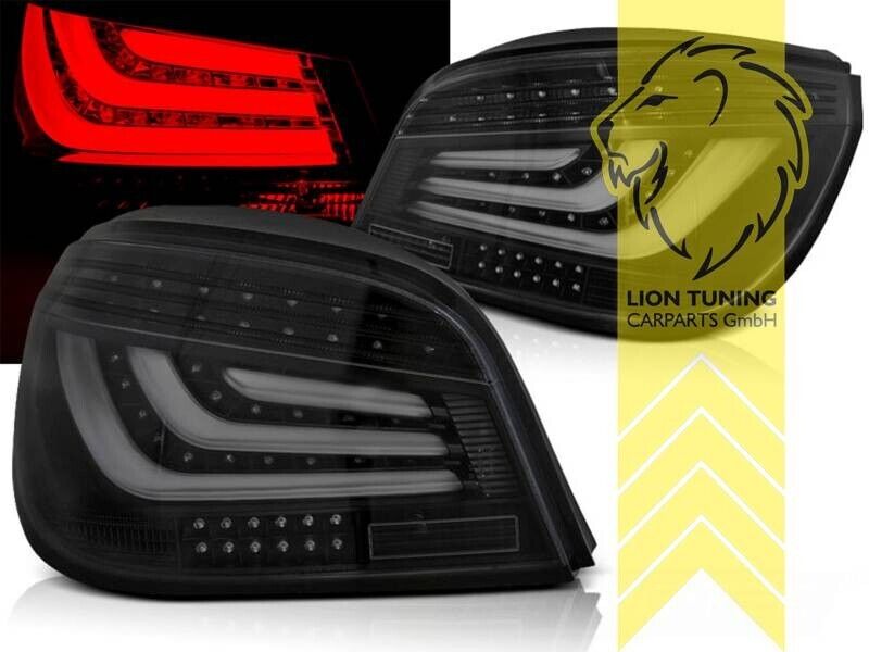 LT LED DRL Lightbar Rear Tail Lights BMW 5 Series E60 07-10 black smoke LHD