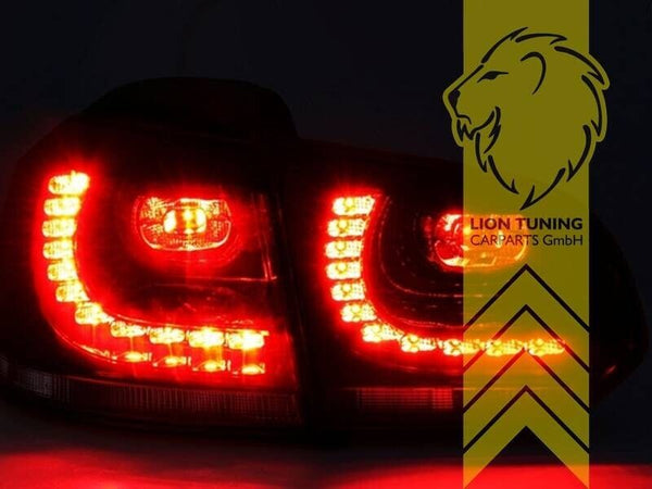 LT Pair VW GOLF VI 6 MK6 5K1 08-13 LED Lightbar Rear Tail Lamps Smoke GTI LHD