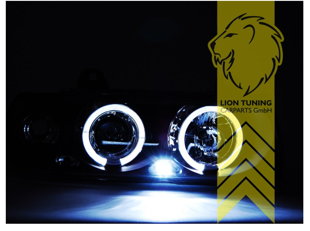 LT LED Halo Ring Angel Eye headlights BMW E36 Limousine Touring Compact LHD