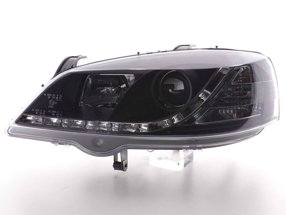 FK Pair Opel Astra G 98-03 black LED Lightbar DRL Headlights