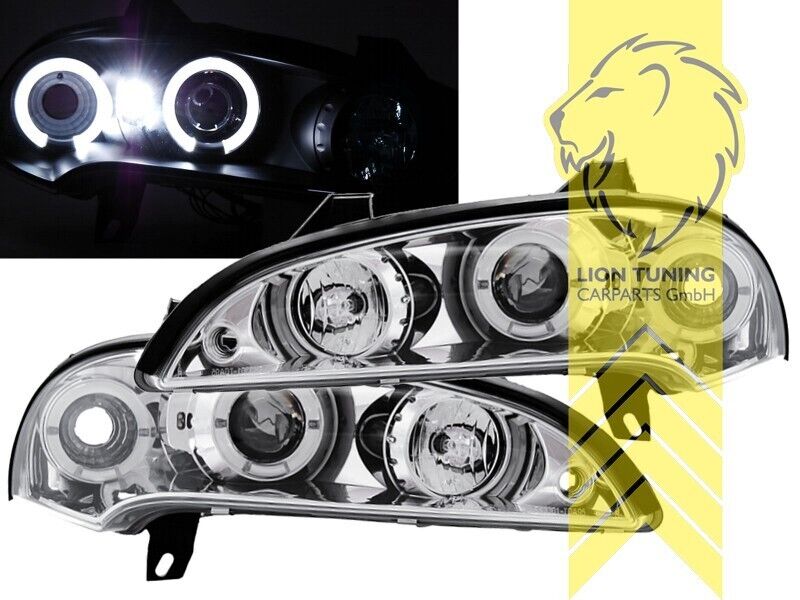 LT Pair LED DRL Lightbar Headlights Opel Vauxhall Tigra A 1 94-00 chrome LHD