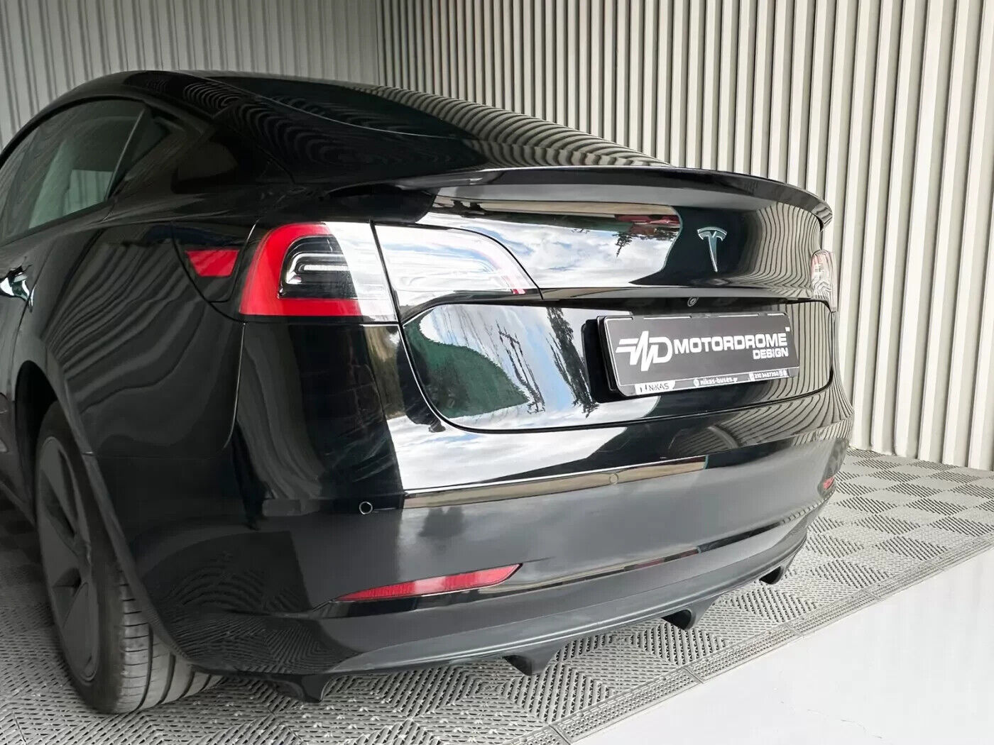 Motordrome Design Tesla Model 3 Rear Boot Tail Lip Spoiler Wing