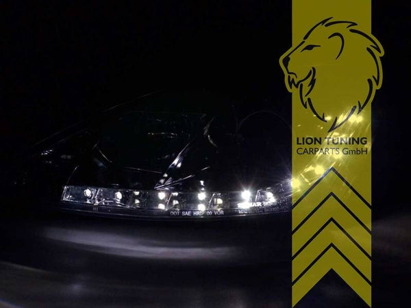 LT LED DRL Lightbar Headlights Ford Focus 1 hatchback station wagon chrome LHD