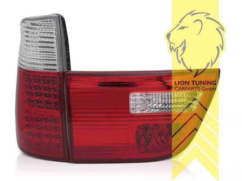 LT LED Lightbar DRL Rear Lights Tail Lamps BMW E53 00-03 X5 red White Clear LHD