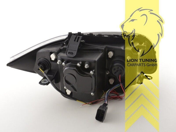 UK LT Pair LED DRL Halo Ring Eye Headlights BMW 1-Series E81 E87 03-12 Black LHD