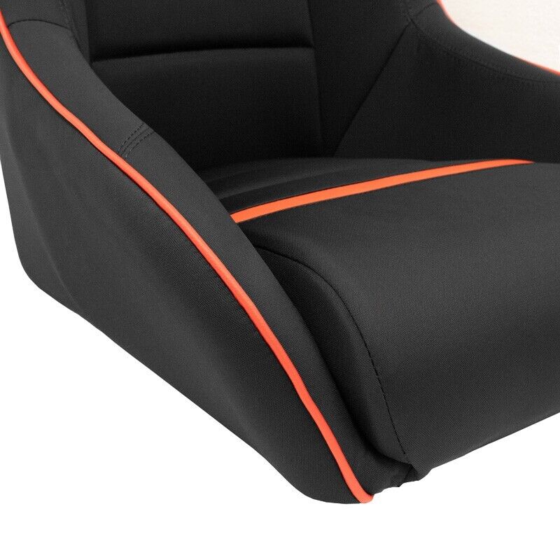 AS x1 Univ Classic RS Black Red Car Kit Fixed Back Bucket Seat + slides