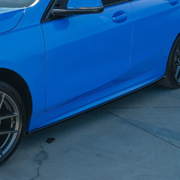 OW Side Skirts Extensions BMW 1 Series F40 M-Pack M135i 19-24 Gloss Black