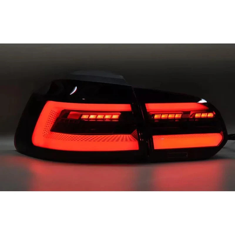 ATS Pair LED Dynam Lightbar REAR Tail LIGHTS VW Golf 8 Style VI 08-12 Red Sm LHD