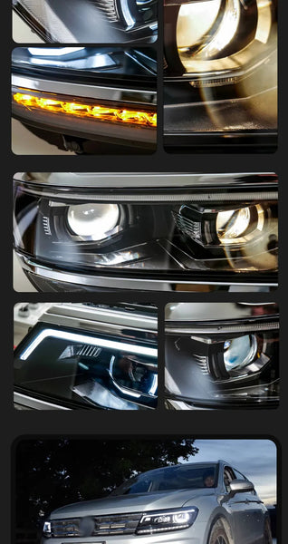 TYPY Pair 17-21 VW Tiguan LED DRL Dynamic Headlights LHD / RHD Beam Available