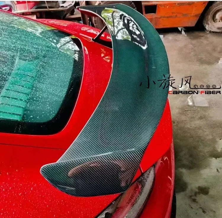Aftermarket Porsche Boxster Cayman 718 981 987 GT4 Style Carbon Rear Spoiler Wing