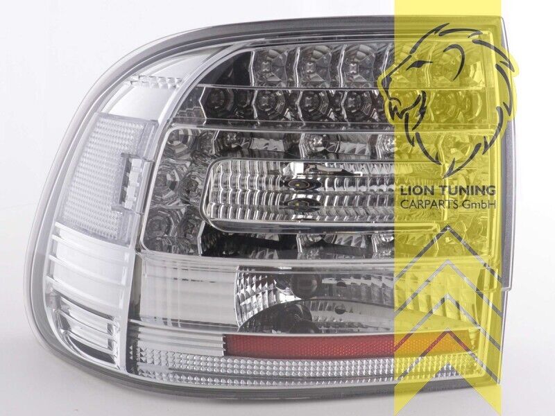 LT LED Lightbar Rear Lights Porsche Cayenne 1 9PA MK1 02-07 white chrome LHD