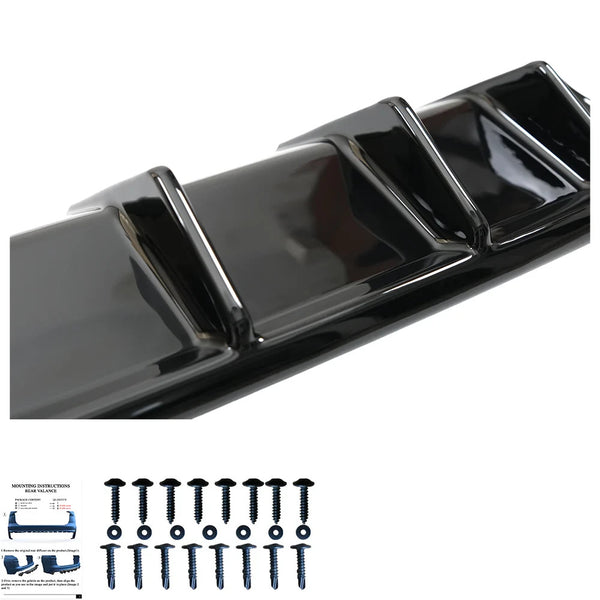 OW Rear Diffuser Diffusor AUDI RS3 Sportback 8V 2015-2016 Gloss Black