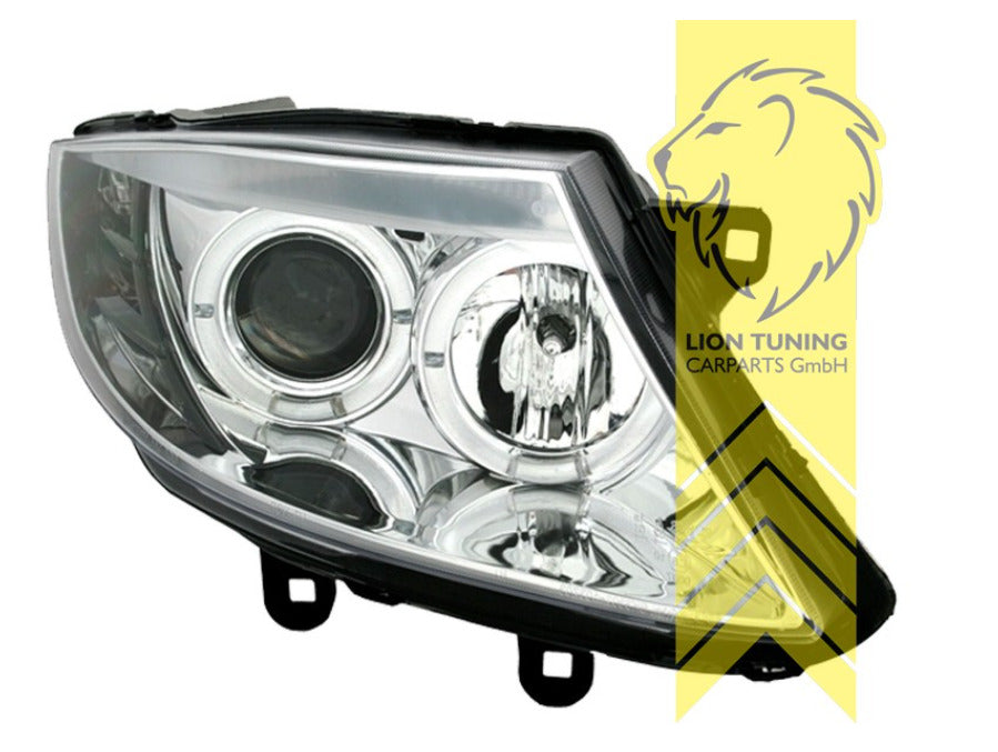 LT LED DRL Lightbar Halo Ring Headlights BMW Z4 E85 Roadster E86 Chrome LHD