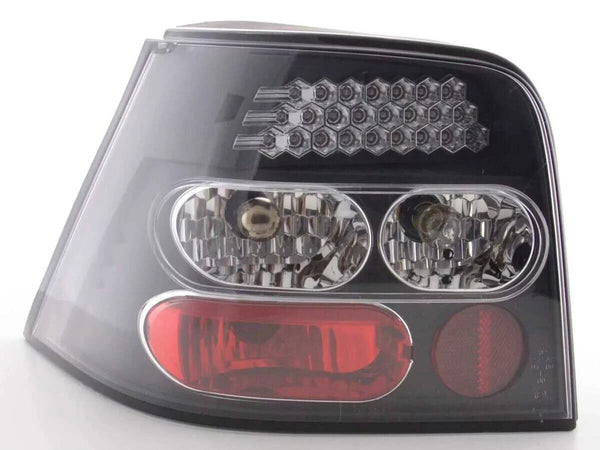 FK Pair LED Lightbar Rear Lights VW Golf 4 MK4 1J 98-02 black LHD