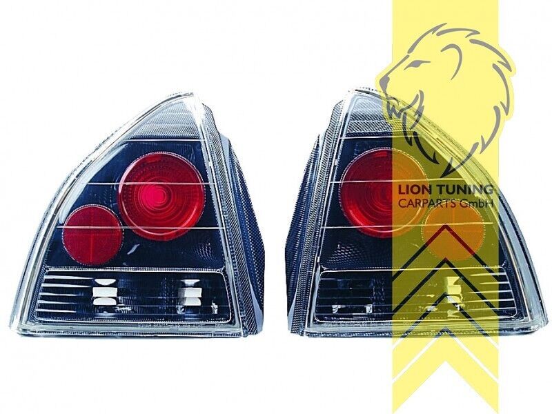 LT Pair Rear Lights Tail Lamps Honda Prelude IV BB 92-97 black red Halogen LHD