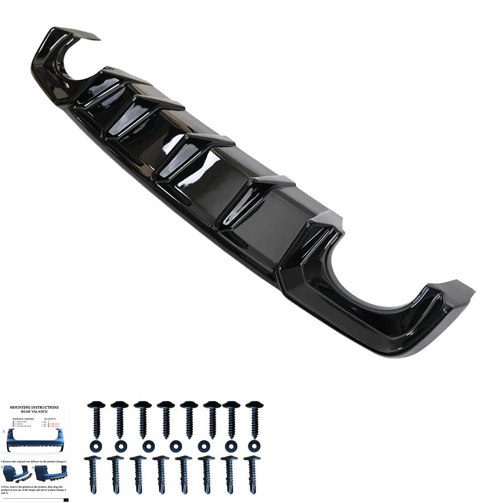 OW Rear Diffuser Diffusor AUDI RS3 Sportback 8V 2015-2016 Gloss Black