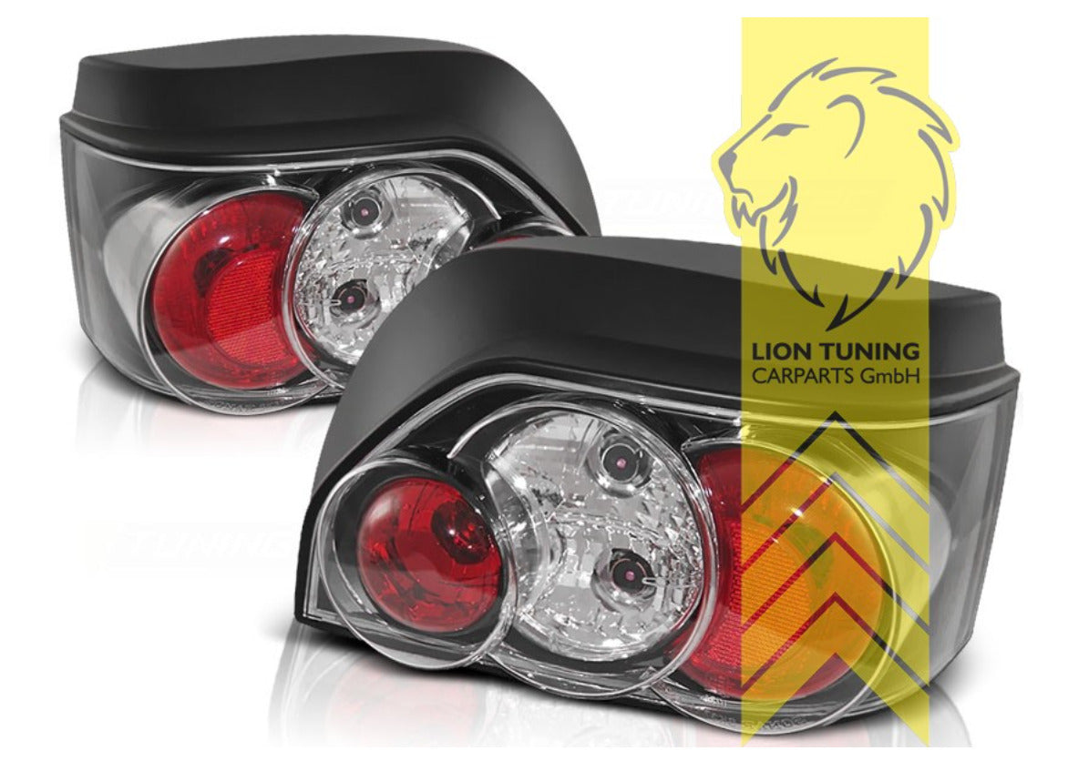 LT Pair Halogen Rear Lights Tail Lamps Renault Clio A black B57 C57 90-98 LHD