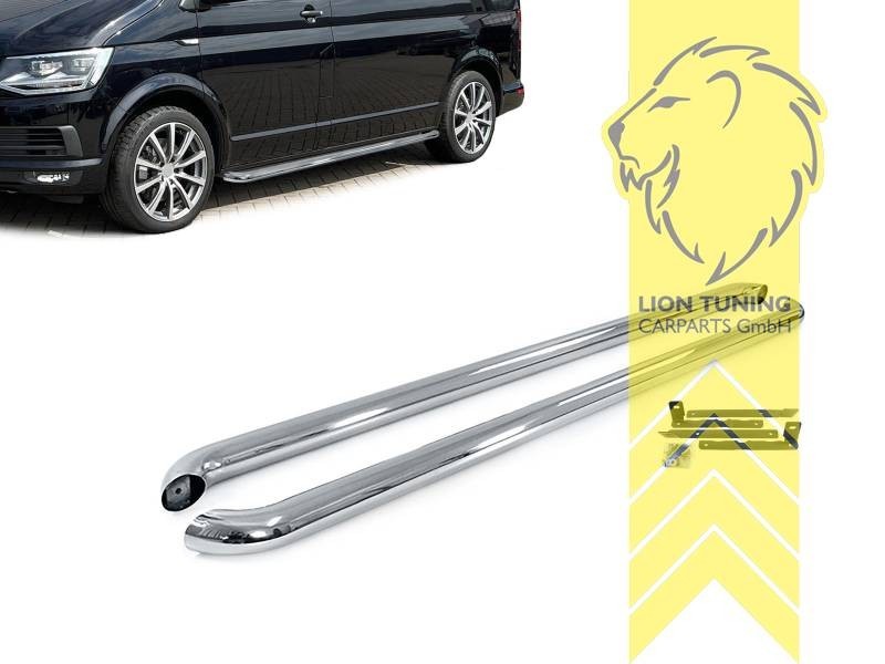 LT Side pipes sill protection polished stainless steel VW T5 T6 T6.1 SWB Van Bus