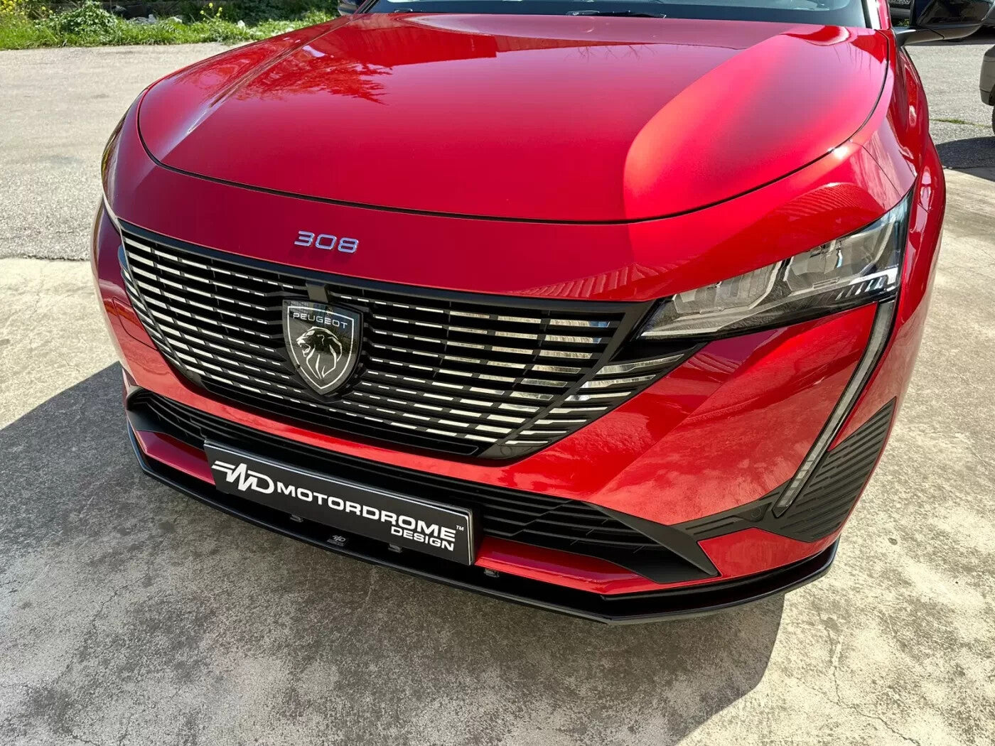 Motordrome Front Bumper Lower Splitter Peugeot  308 Mk3 2021+ Gloss Black