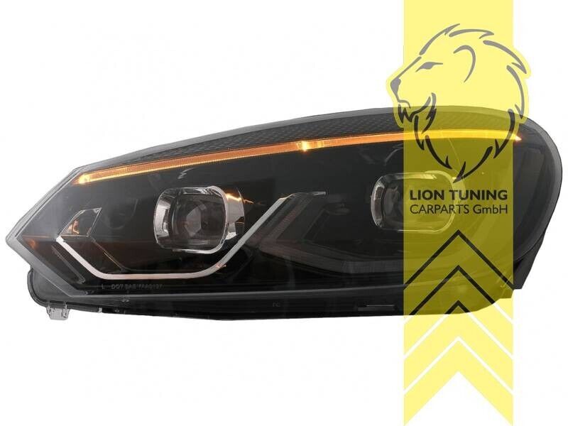 LT LED DRL Lightbar Headlights VW Golf 6 08-13 Sedan Cabrio Variant dynamic LHD