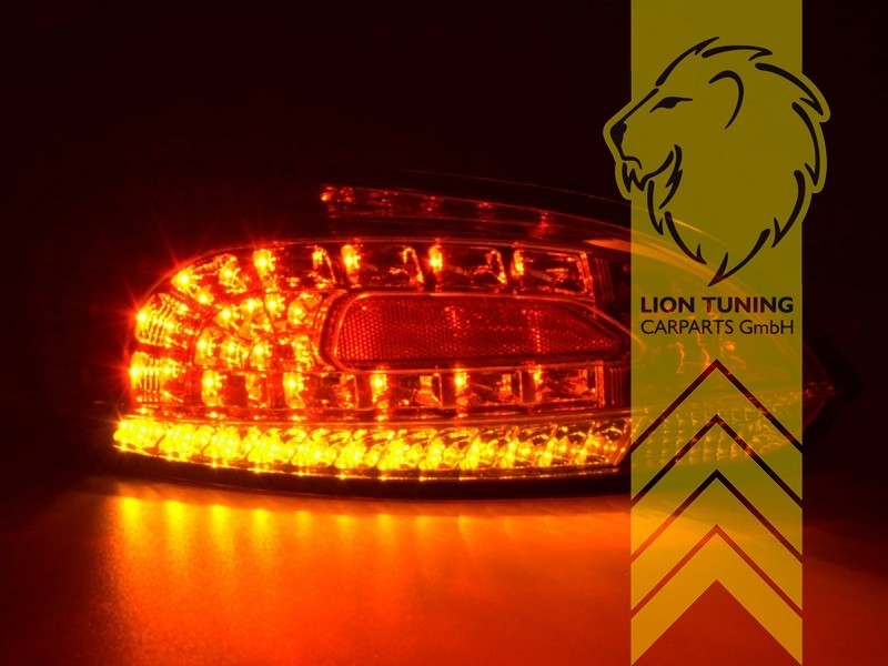 LT Pair LED Lightbar Rear Lights VW Scirocco 3 137 138 08-14 white chrome LHD