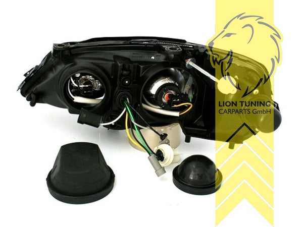 LT Pair XENON Projector Headlights Astra G T98 F67 Black 98-05 H7 HB3 Black LHD