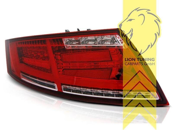 LT Pair LED DRL Lightbar Rear Lights Tail Lamps Audi TT 8J 06-14 red clear LHD