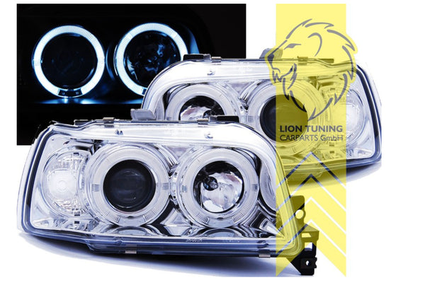 LT LED DRL Lightbar Halo Ring Headlights Renault Clio A 1 MK1 chrome 90-96 LHD