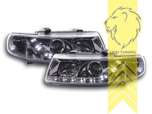 LT LED DRL Lightbar Lightbar Headlights Seat Leon 1M Toledo 1M chrome LHD