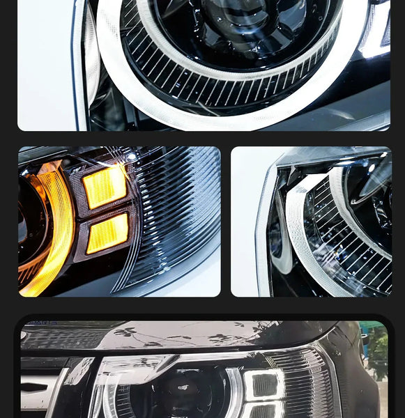 TYPY Pair 10-15 Land Rover Freelander 2 LED DRL Dynamic Headlights LHD