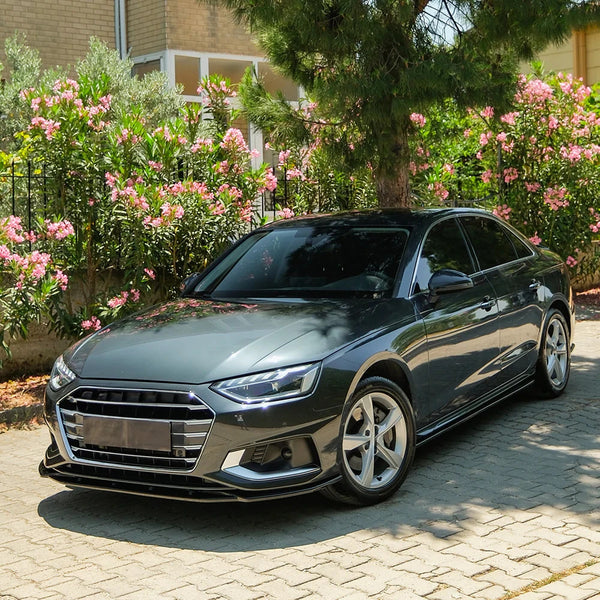 OW Front Bumper Lip Splitter VW AUDI A4 B9 Facelift 2019-2024 Gloss Black