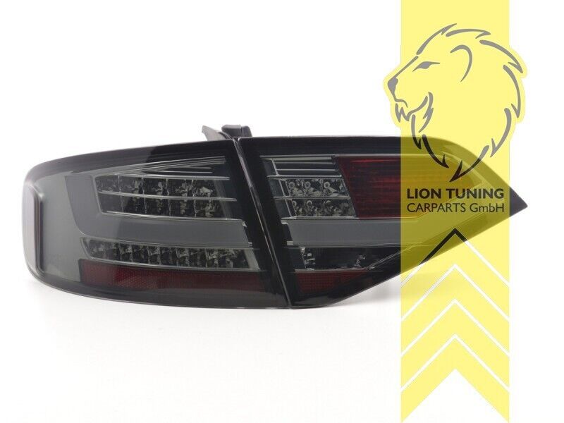 LT Pair LED REAR LIGHTS Lightbar DRL Audi A4 B8 8K 07-11 sedan black LHD