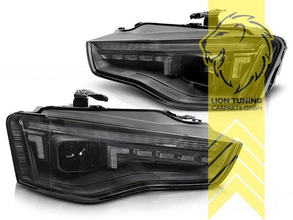 LT LED DRL XENON Headlights Audi A5 8T 8F 11-16 Coupe Cabrio Sportback BLACK LHD