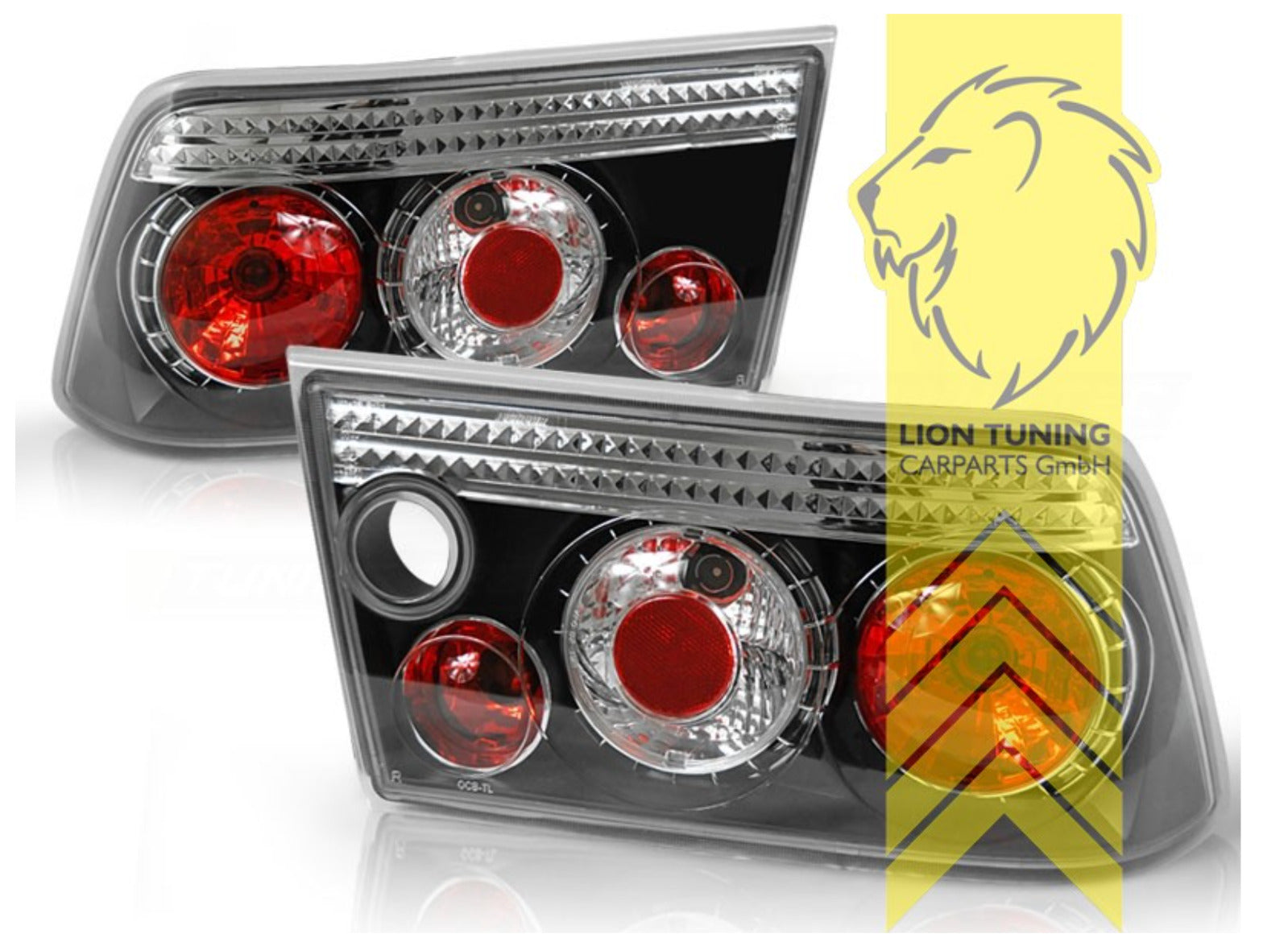 LT Pair Halogen Rear lights Tail Lamps Opel Vauxhall Calibra black LHD