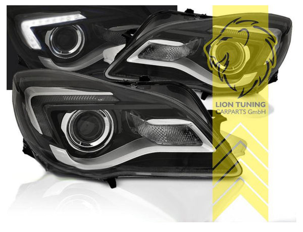 LT Set LED DRL Lightbar Halo Headlights Vauxhall Opel Insignia A G09 13-17 LHD