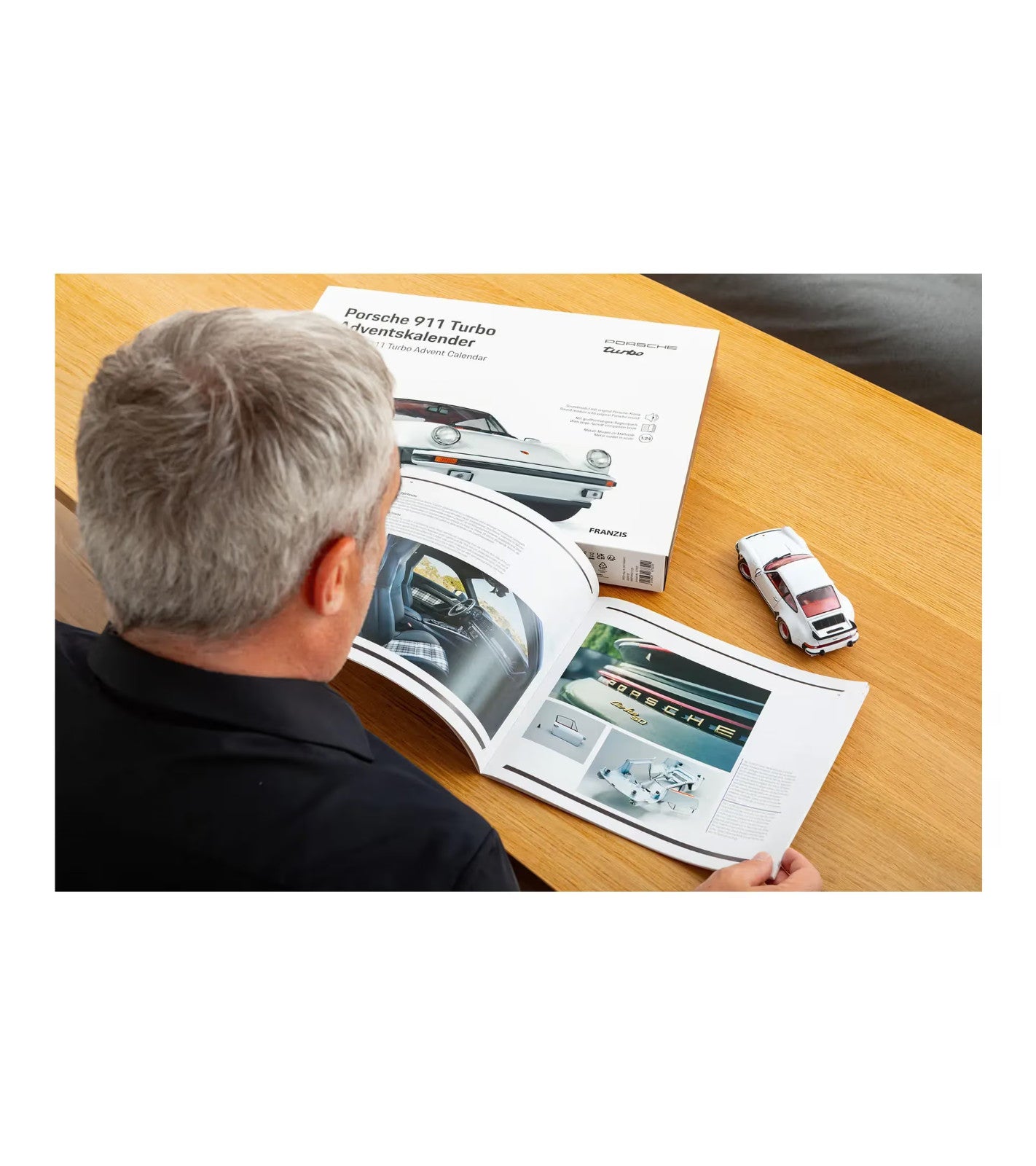 FRANZIS Porsche 911 Turbo Collectable Advent Calendar Your Own Desk Model Kit