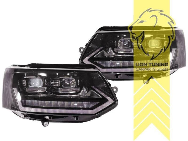 LT LED DRL Halo Headlights VW T5 Facelift Multivan Caravelle Transporter Flatbed