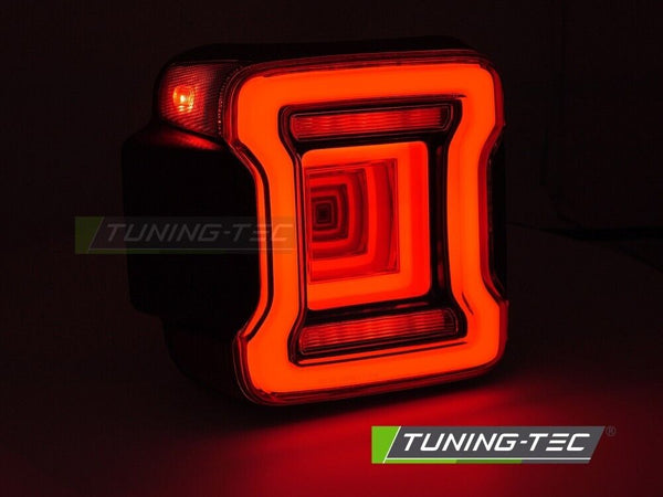 TT LED Lightbar Rear Tail Lamps CHRYSLER JEEP WRANGLER JL 18-23 SMOKE LHD