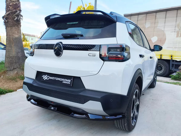 Motordrome Rear Bumper Lower Diffusor Citroen C3 Mk4 Gloss Black