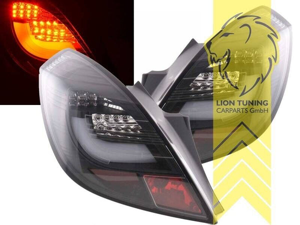 LT Set LED DRL Lightbar Rear Lights Opel Corsa D GTC black smoke 06-14 3-dr LHD